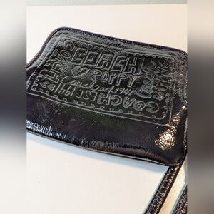 Coach Poppy Black Patent Leather Belt Bag